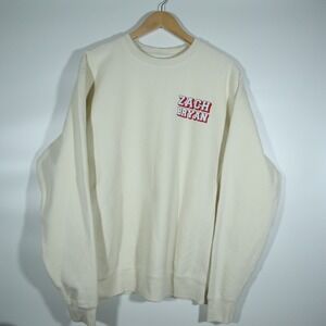 Zach Bryan Sweatshirt Large American Heartbreak Cream Country Music Graphic
